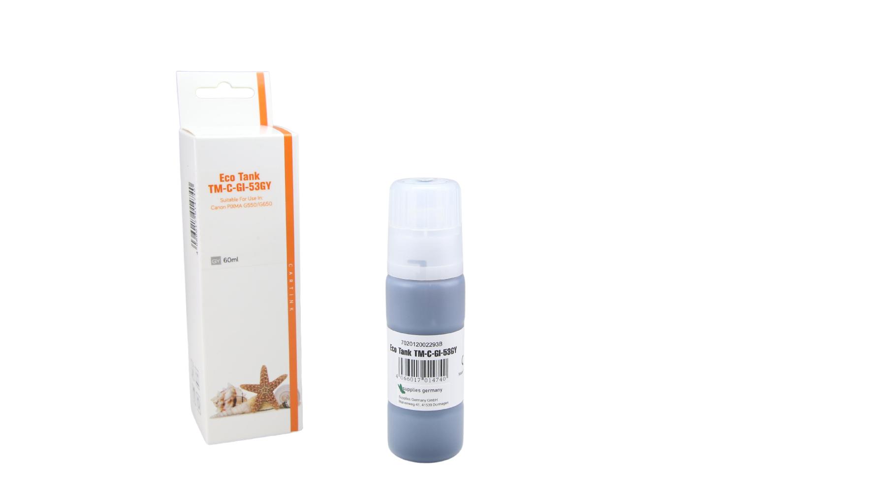 Alternativ GI53GY Eco Tank Nachfüllflasche Grey für Canon / 4708C001 / 60ml