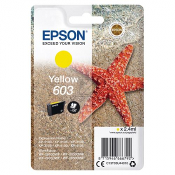 C13T03U44010 // 603 / original EPSON Tintenpatrone gelb / C13T03U44010 / 130 S. / 2.40 ml