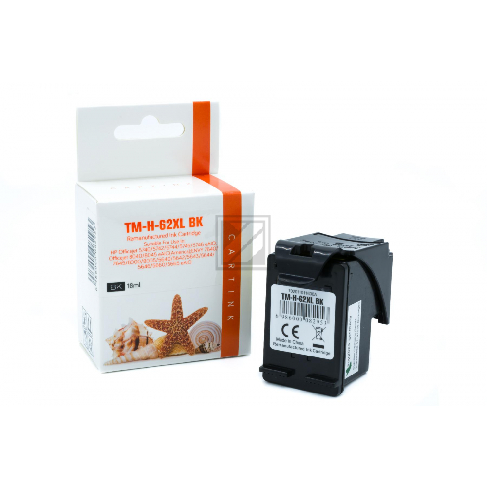 Refill Tinte Black für HP / C2P05AE / 12ml