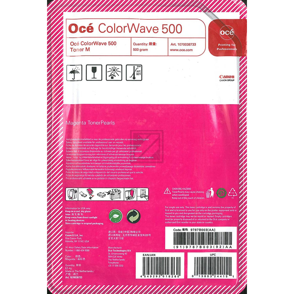 1070038733 / magenta / original OCE Toner magenta / 1070038733 / 500 Gr.
