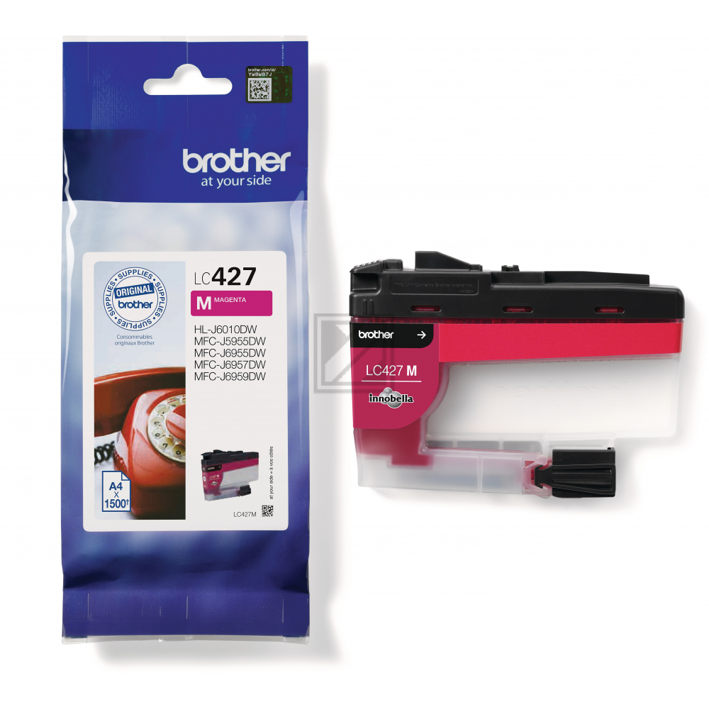 LC427M / magenta / original BROTHER Tintenpatrone magenta / LC427M / 1500 S.
