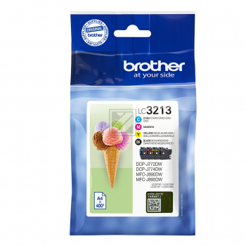 LC3213VALDR / original BROTHER Tintenpatrone MultiPack / LC3213VALDR / 400 S.