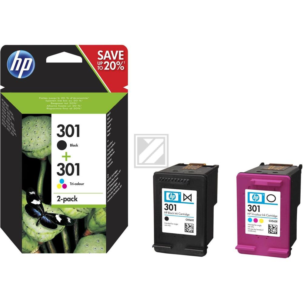 N9J72AE301 // 301 / original HP Druckkopfpatrone Multipack / N9J72AE301