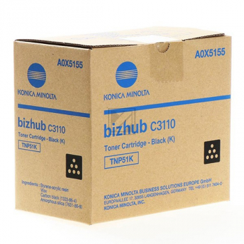 A0X5155 // TNP51K / schwarz / original KONICAMIN Toner schwarz / A0X5155 / 5000 S.