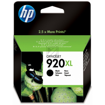 CD975AE // 920XL / schwarz / original HP Tintenpatrone schwarz / CD975AE / 1200 S. / 49.00 ml