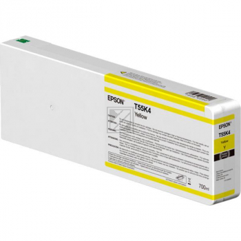 C13T55K400 // T55K400 / original EPSON Tintenpatrone gelb / C13T55K400 / 700.00 ml