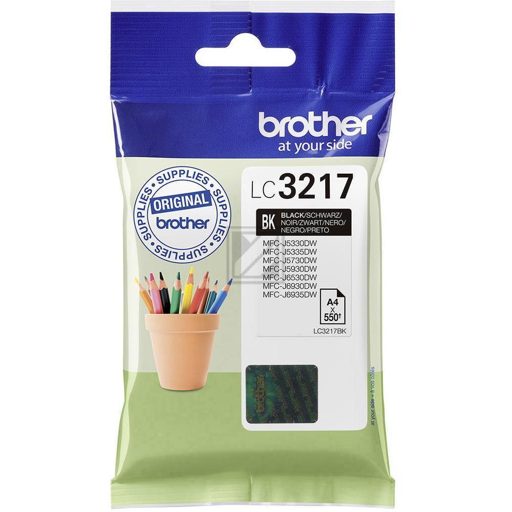 LC3217BK / schwarz / original BROTHER Tintenpatrone schwarz / LC3217BK / 550 S. / 15.00 ml