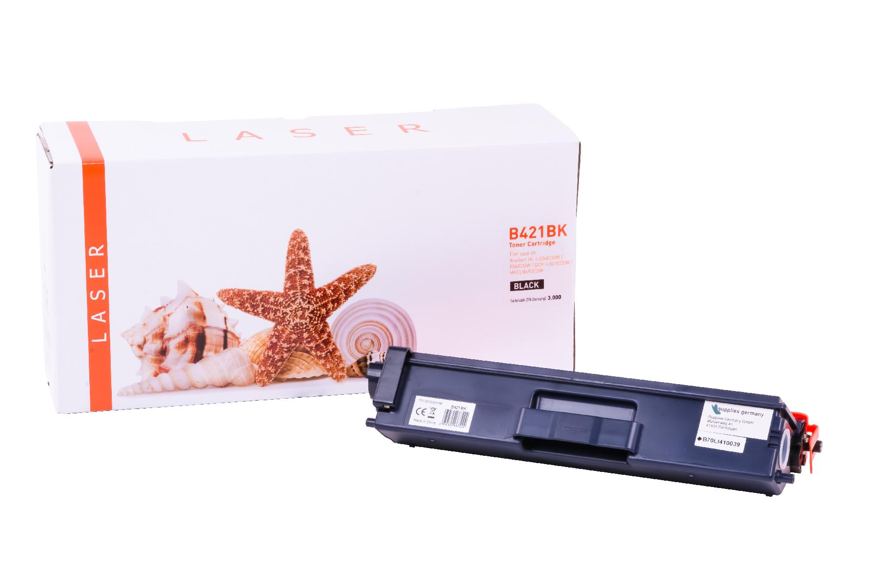 Alternativ Toner Black für Brother / TN421BK / 3.000 Seiten