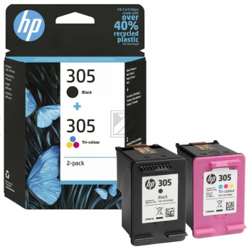 6ZD17AE // 305 / schwarz color / original HP Multipack / 6ZD17AE / 120 S. / 4.00 ml