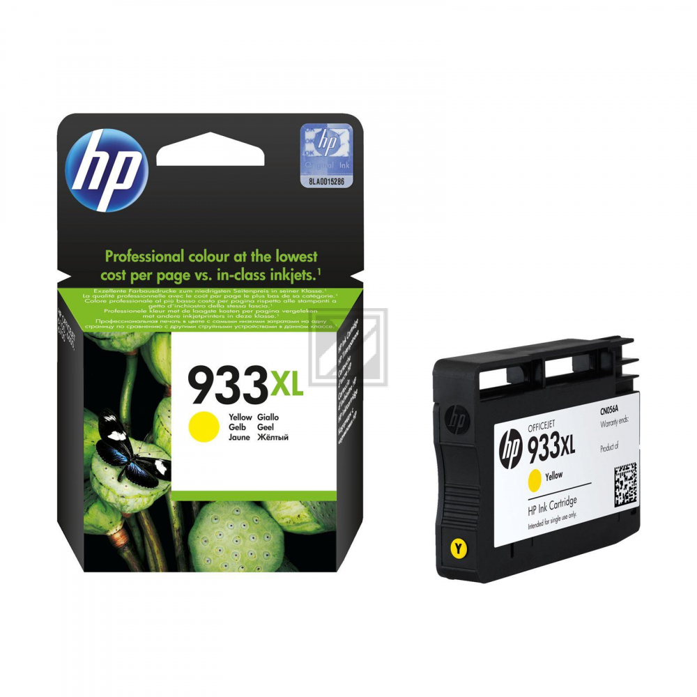 CN056AE // 933XL / gelb / original HP Tintenpatrone gelb / CN056AE / 825 S. / 8.50 ml