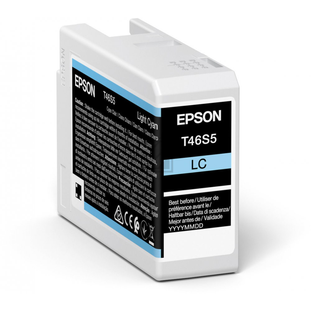 C13T46S500 // T46S5 / original EPSON Tintenpatrone cyan hell / C13T46S500 / 25.00 ml
