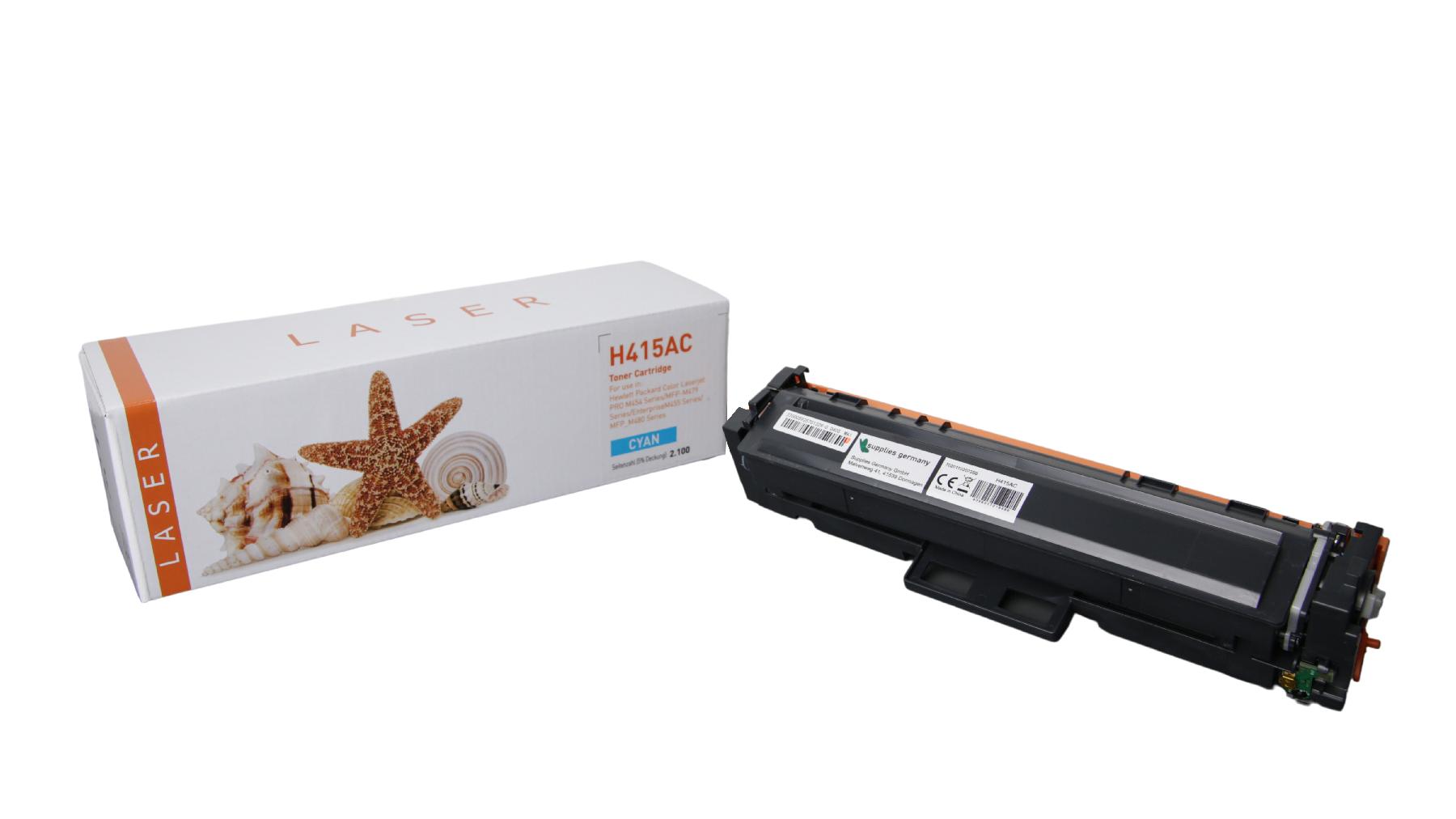 Alternativ Toner Cyan für HP / W2031A / 2.100 Seiten