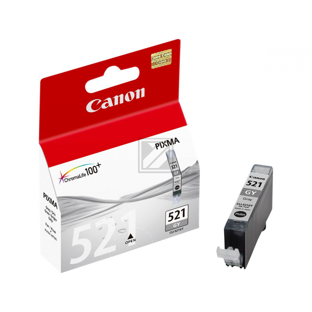2937B001 // CLI521GY / original CANON Tintenpatrone grau / 2937B001 / 1370 S. / 9.00 ml