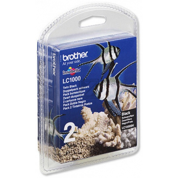 LC1000BKBP2 / schwarz / original BROTHER Tintenpatrone schwarz / LC1000BKBP2 / 500 S. / 18.60 ml