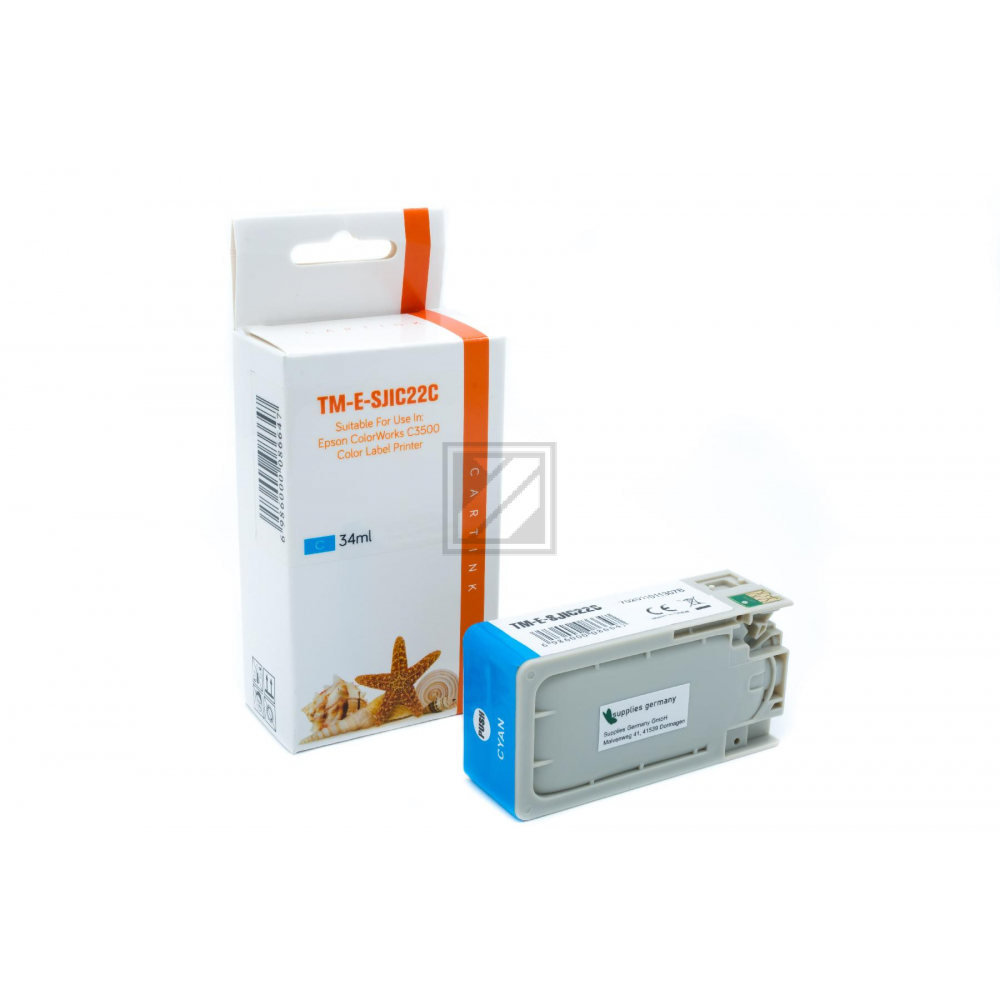 Alternativ Tinte Cyan für Epson / C33S020602 / 32,5ml
