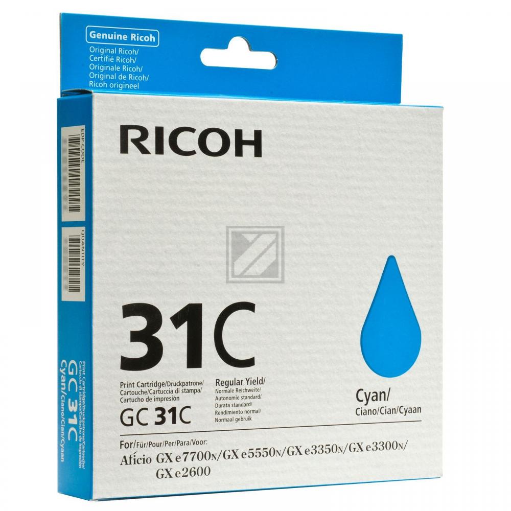 GC31C Ricoh Aficio GXe3300/3350, Cartridge Cyan G / 405689