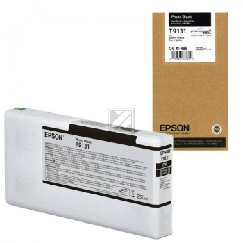C13T913100 // T9131 / schwarz / original EPSON Tintenpatrone schwarz hell / C13T913100 / 200.00 ml
