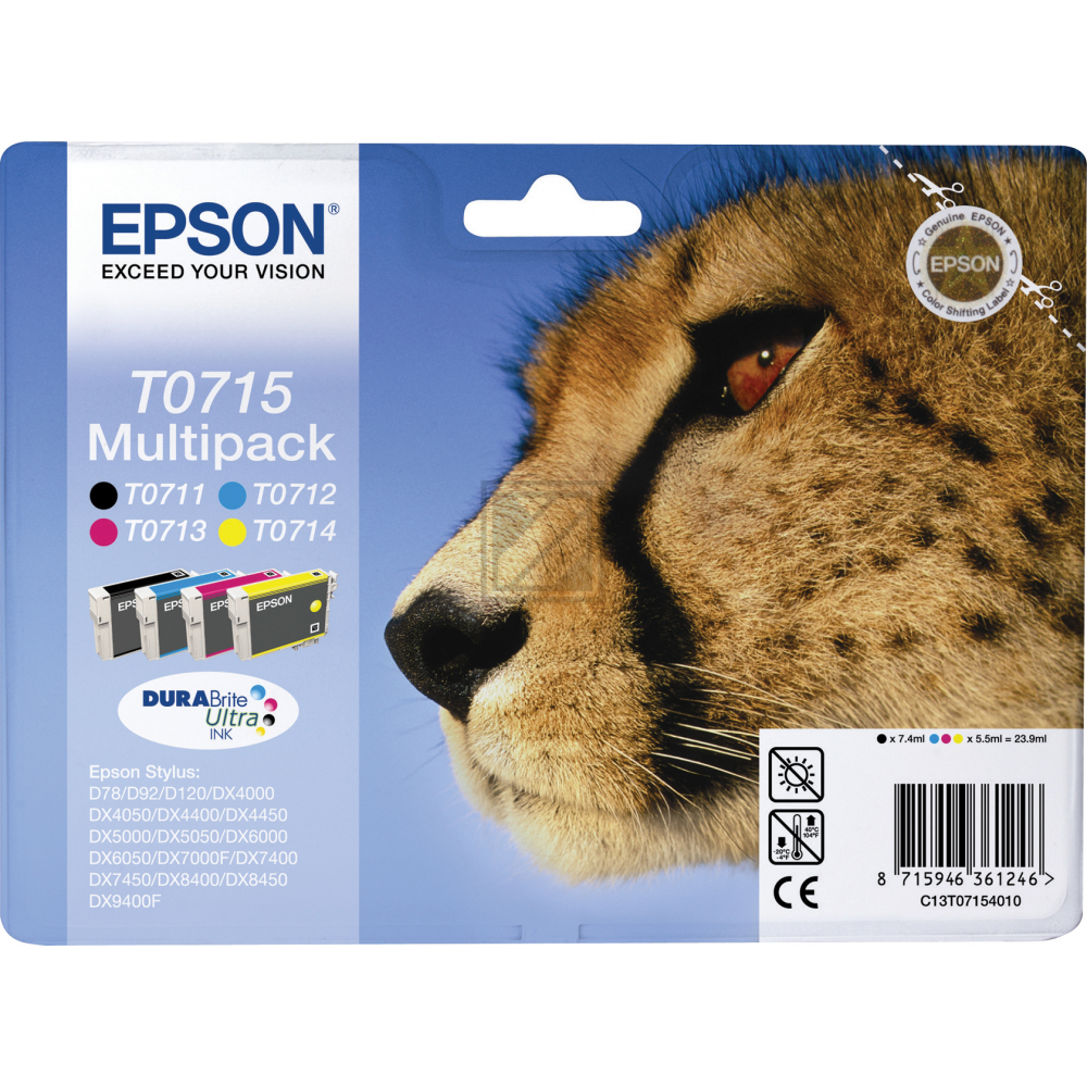 C13T07154012 // T0715 / original EPSON Tintenpatrone MultiPack / C13T07154012