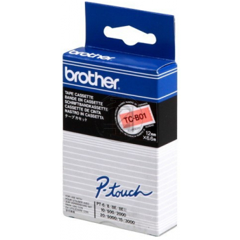 TCB01 / schwarz / original BROTHER PTouch Farbband / TCB01