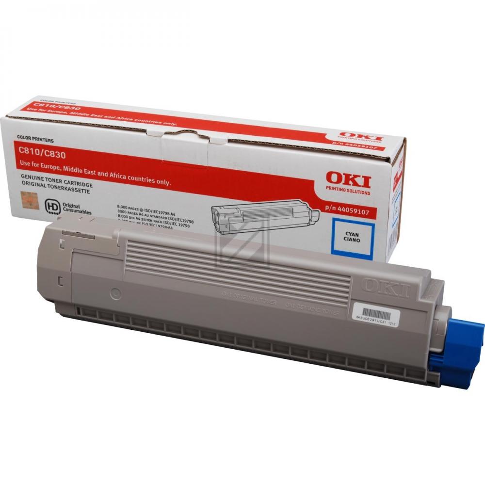 44059107 / cyan / original OKI Toner cyan / 44059107 / 8000 S.
