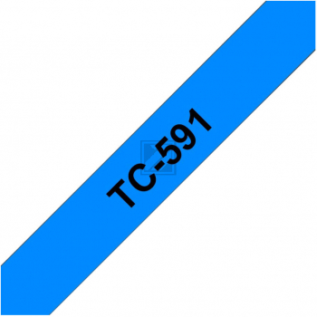 TC591 / schwarz / original BROTHER PTouch Farbband / TC591