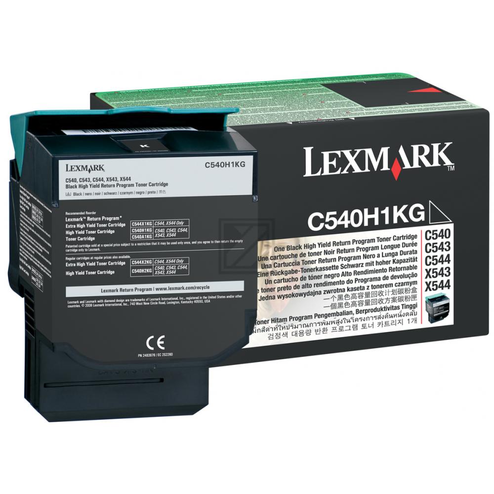 C540H1KG / schwarz / original LEXMARK Toner schwarz / C540H1KG / 2500 S.