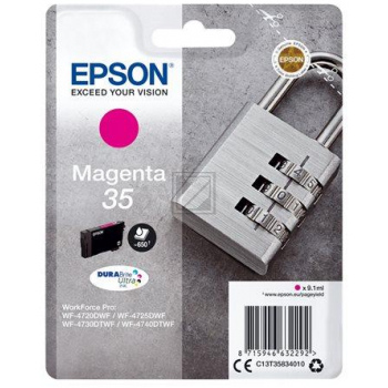 C13T35834010 // 35 / original EPSON Tintenpatrone magenta / C13T35834010 / 650 S. / 9.10 ml