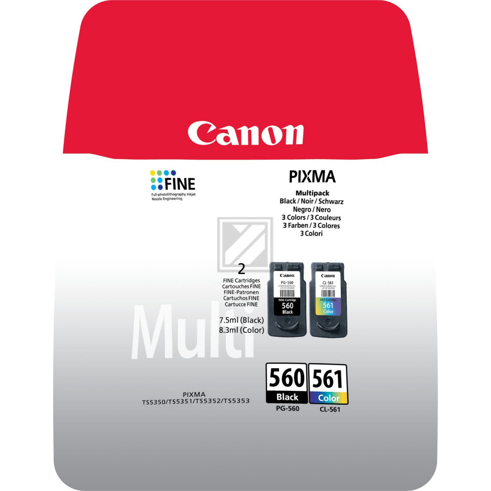 3713C008 // PG560CL561 / original CANON Druckkopfpatrone Multipack / 3713C008