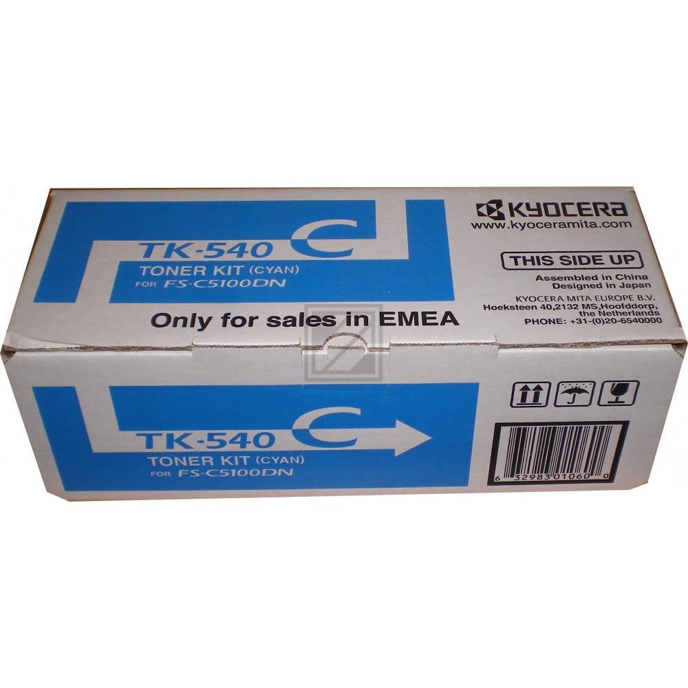1T02HLCEU0 // TK540C / cyan / original KYOCERA Toner cyan / 1T02HLCEU0 / 4000 S.