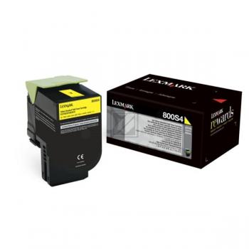 80C0S40 // 800S4 / gelb / original LEXMARK Toner gelb / 80C0S40 / 2000 S.