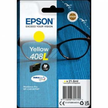 C13T09K44010 // 408L / gelb / original EPSON Tintenpatrone gelb / C13T09K44010 / 1700 S. / 21.60 ml