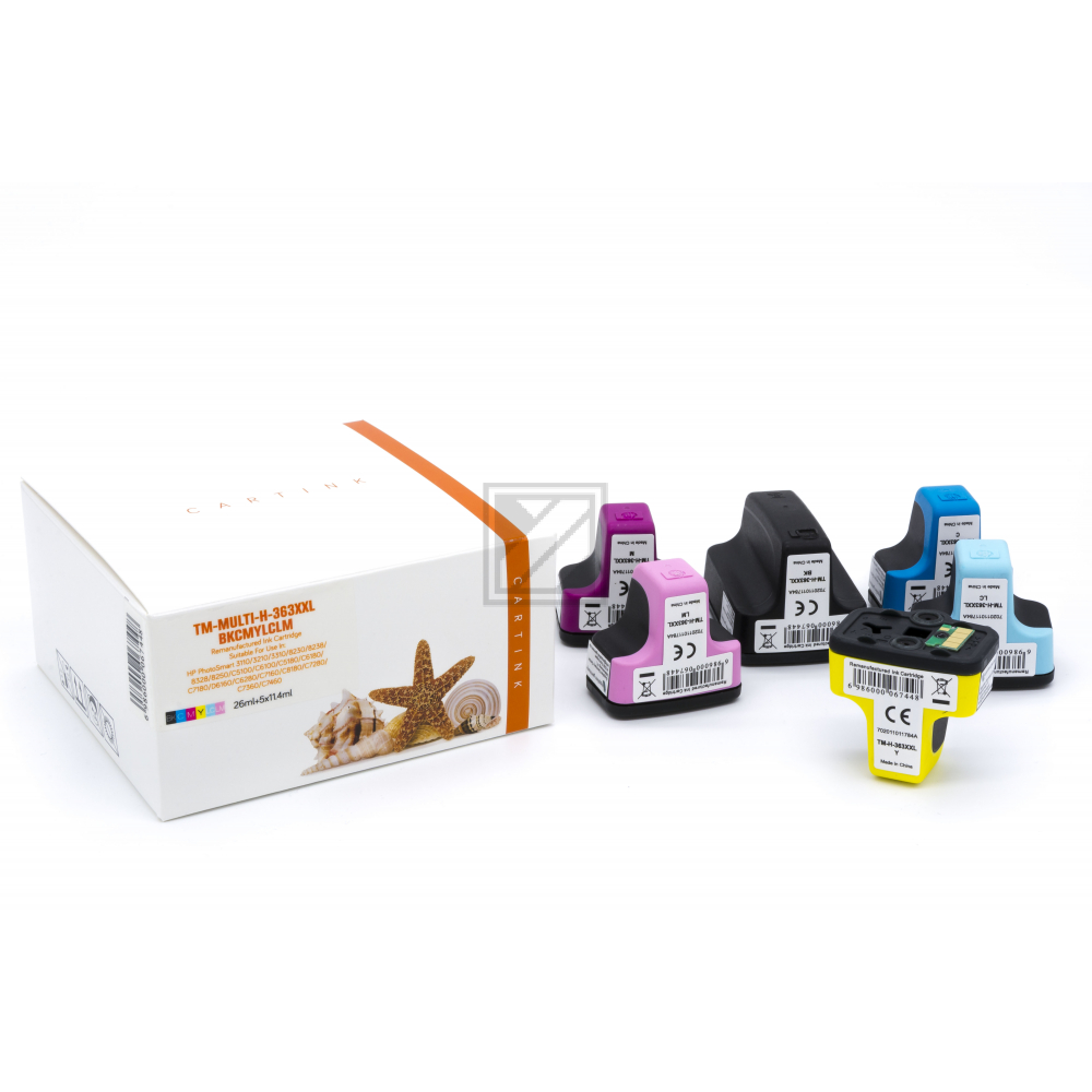 Alternativ Tinte für HP / CB333EE / BK38ml / C,M,Y,LC,LM11,4ml