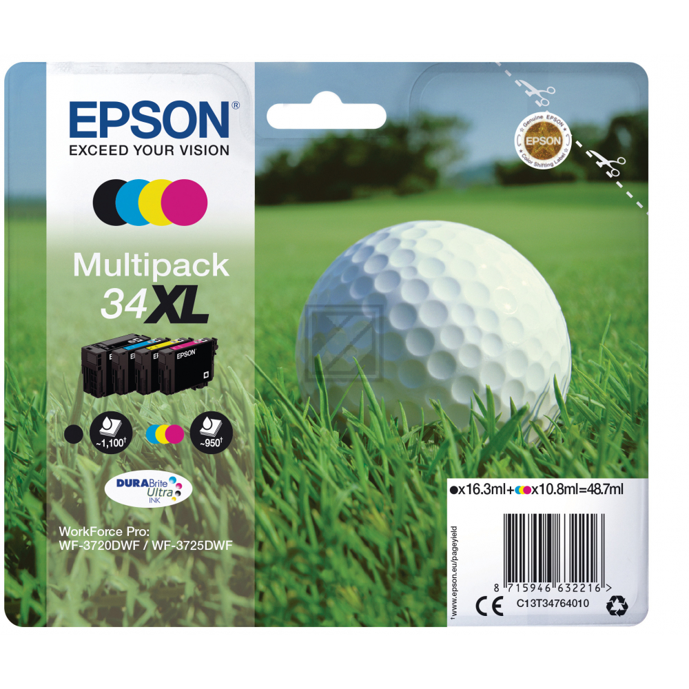 C13T34764010 // 34XL / original EPSON Tintenpatrone MultiPack / C13T34764010