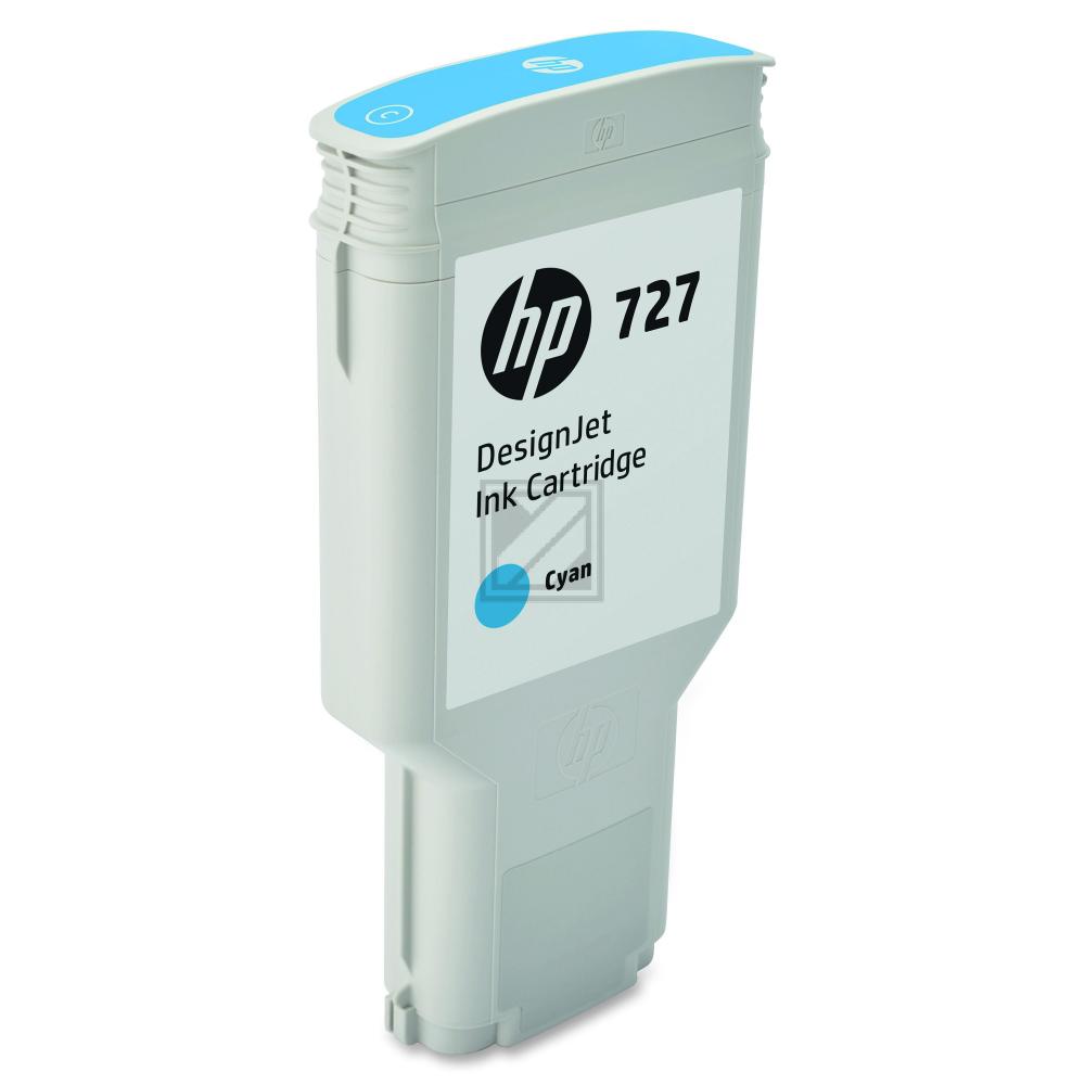 F9J76A // 727 / cyan / original HP Tintenpatrone cyan / F9J76A / 300.00 ml