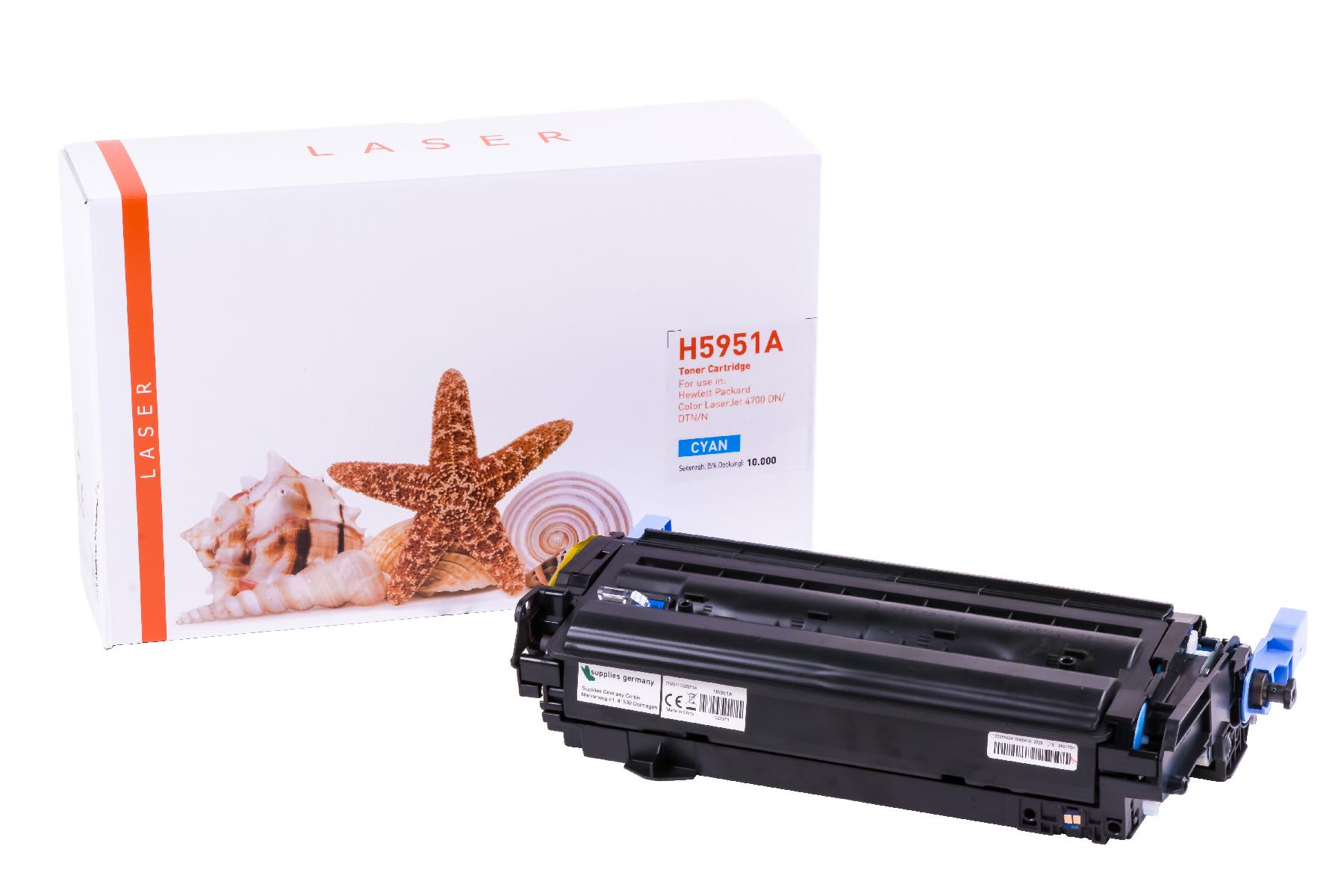 Alternativ Toner Cyan für HP / Q5951A / 10.000 Seiten