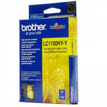 LC1100HYY / gelb / original BROTHER Tintenpatrone gelb / LC1100HYY / 750 S. / 10.10 ml