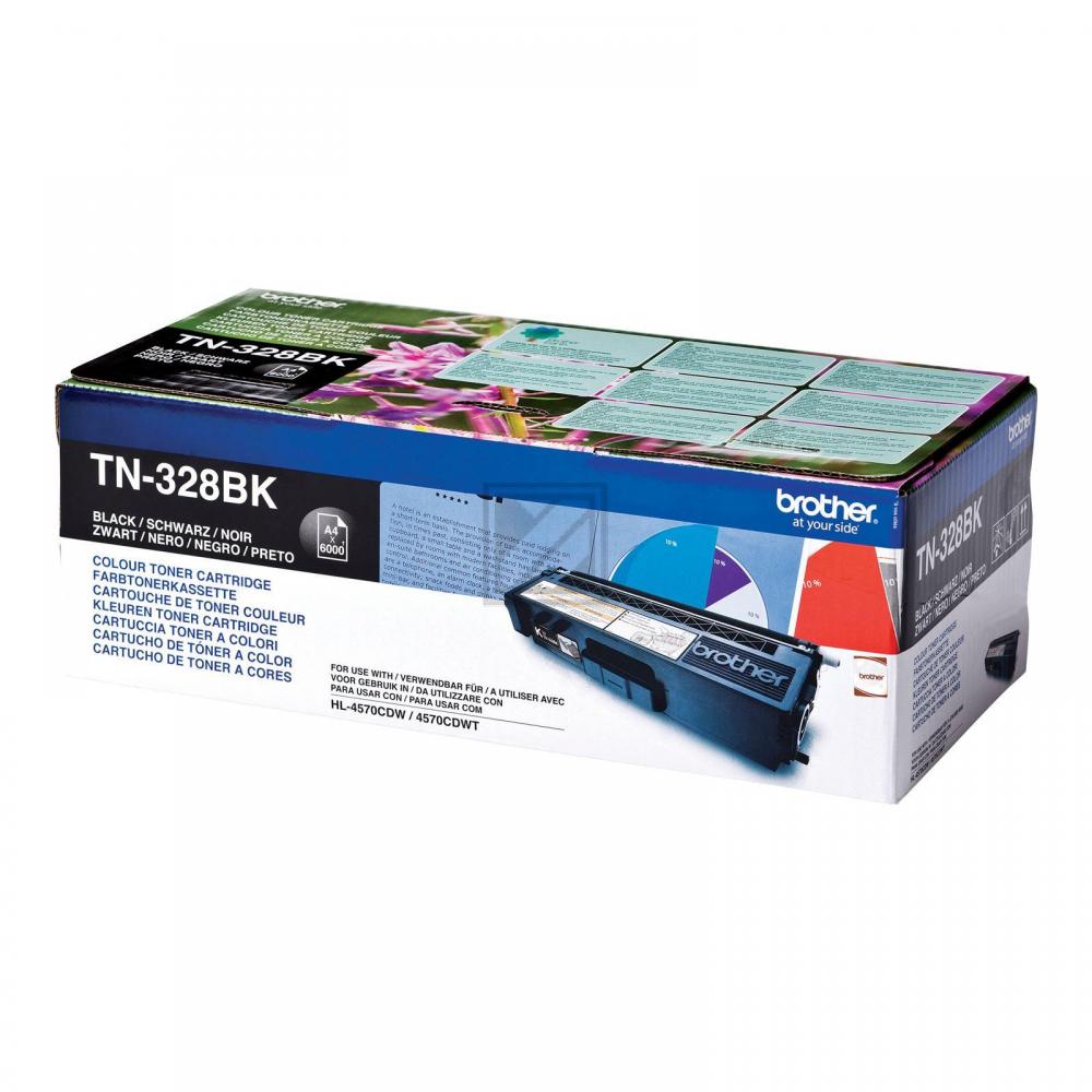 TN328BK / schwarz / original BROTHER Toner schwarz / TN328BK / 6000 S.