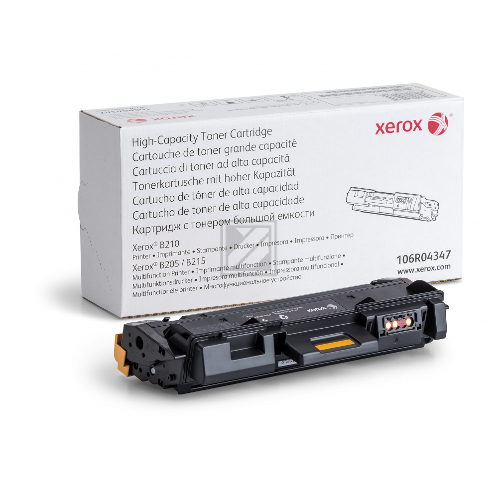 106R04347 / schwarz / original XEROX Toner schwarz / 106R04347 / 3000 S.