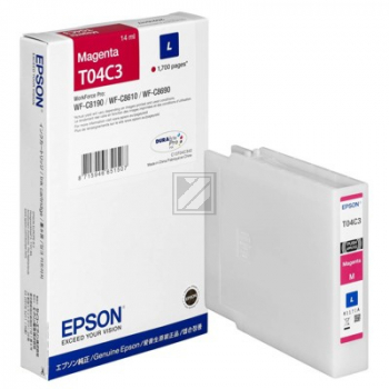 C13T04C34N // T04C3 / magenta / original EPSON Tintenpatrone magenta / C13T04C34N / 1700 S. / 14.00 ml