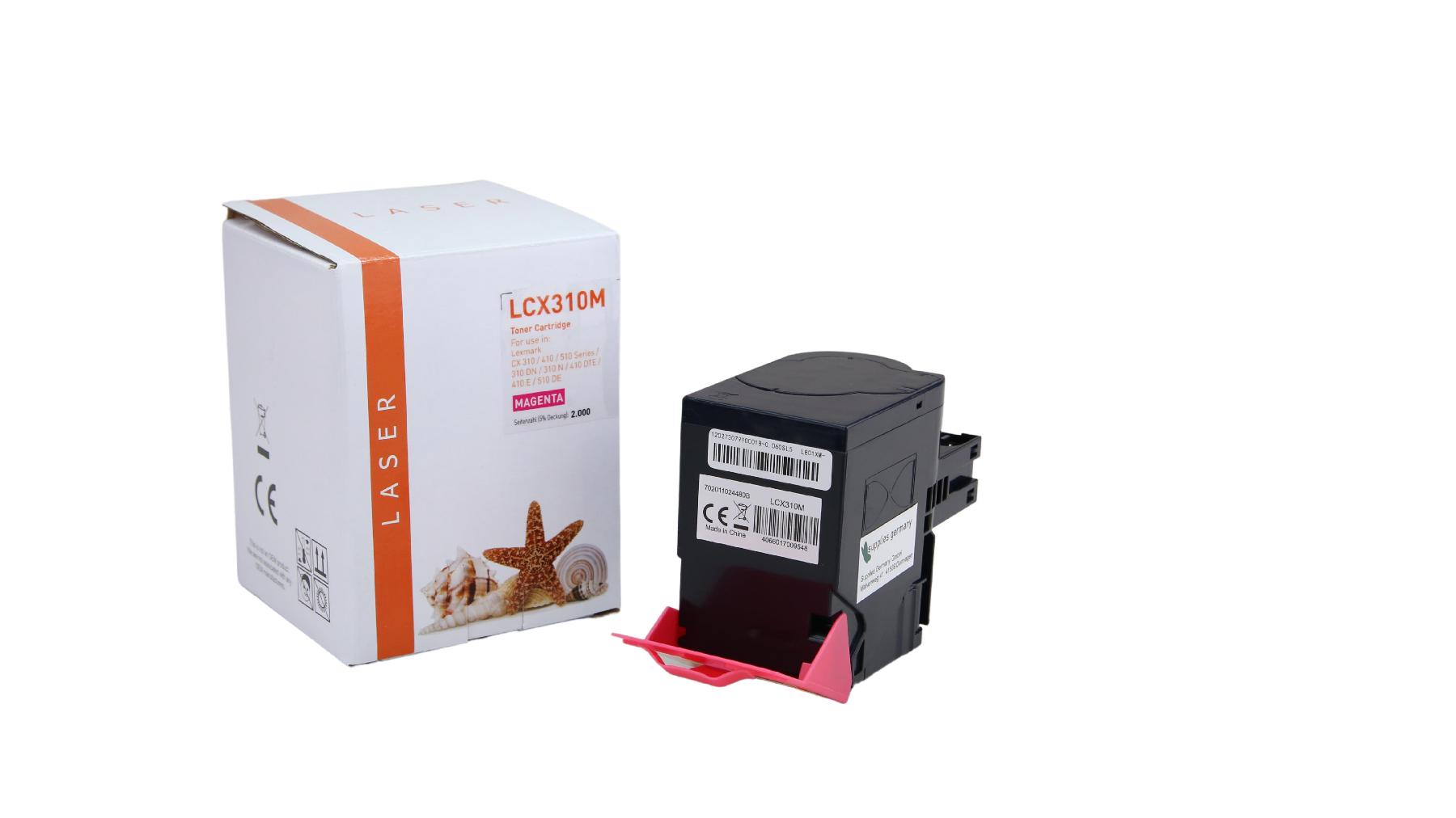 Alternativ Toner Magenta für Lexmark  / 80C2SMO / 2.000 Seiten