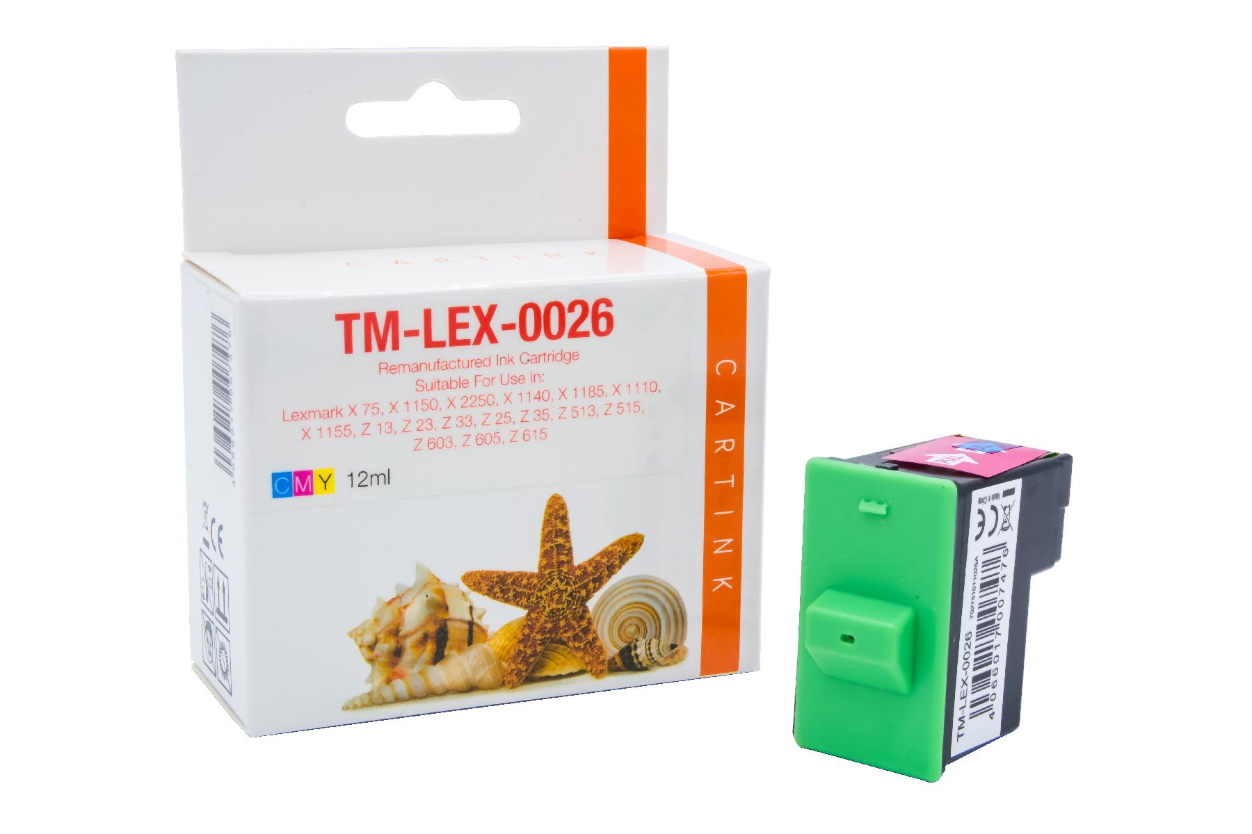 Refill Tinte Color für Lexmark / 10N0026 / 13,8ml