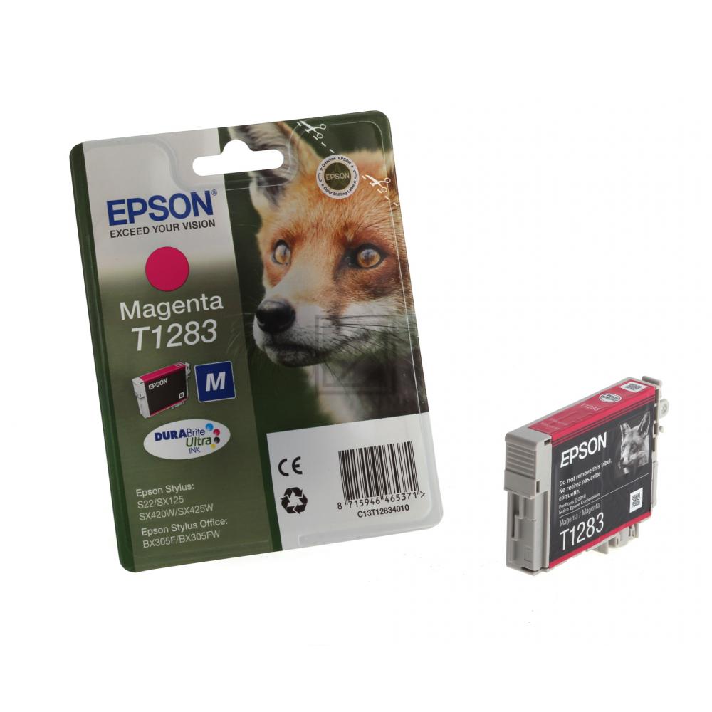 C13T12834012 // T1283 / magenta / original EPSON Tintenpatrone magenta / C13T12834012 / 140 S. / 3.50 ml