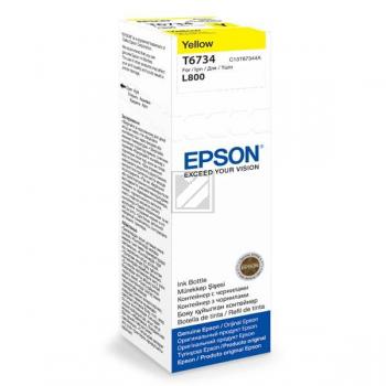 C13T67344A // T6734 / gelb / original EPSON Tintenflasche gelb / C13T67344A / 1800 S. / 70.00 ml