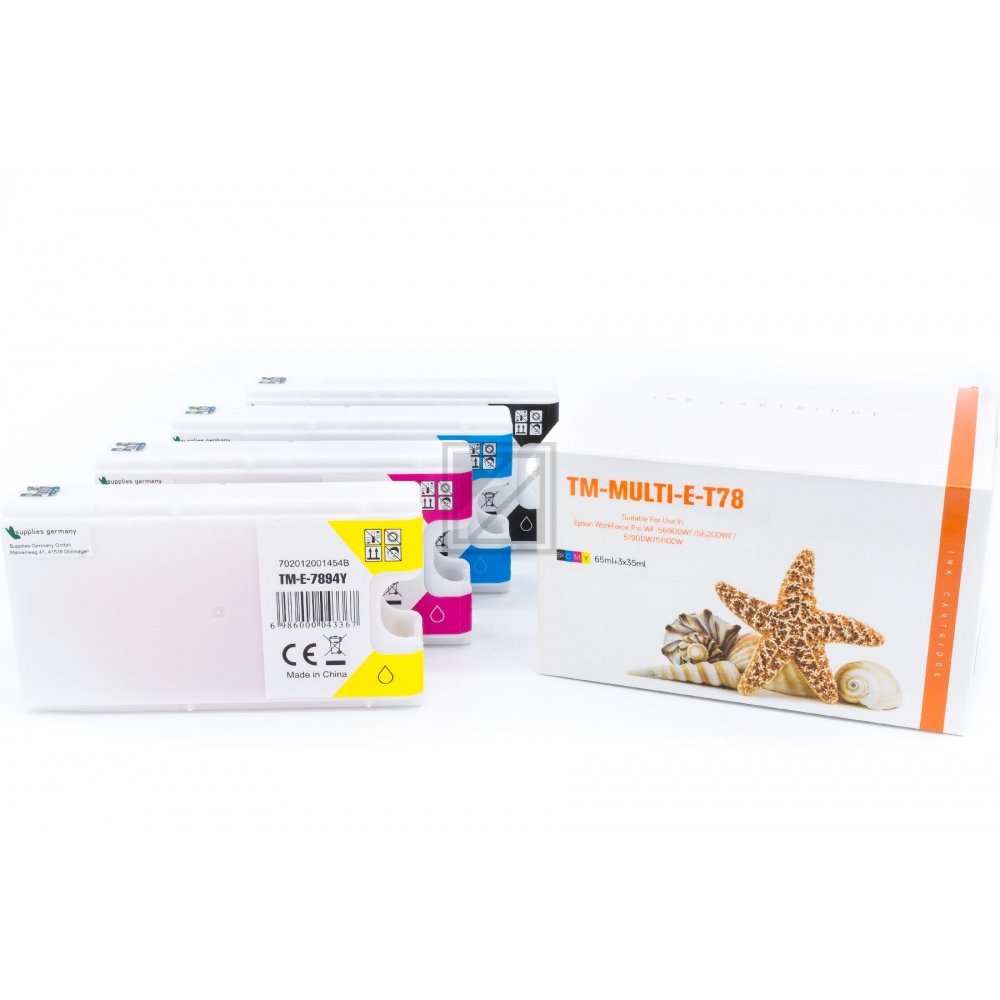 Alternativ Tinte für Epson / C13T78 /BK65ml / C,M,Y35ml