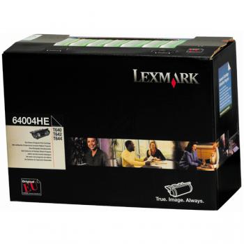 64004HE / schwarz / original LEXMARK Toner schwarz / 64004HE / 21000 S.