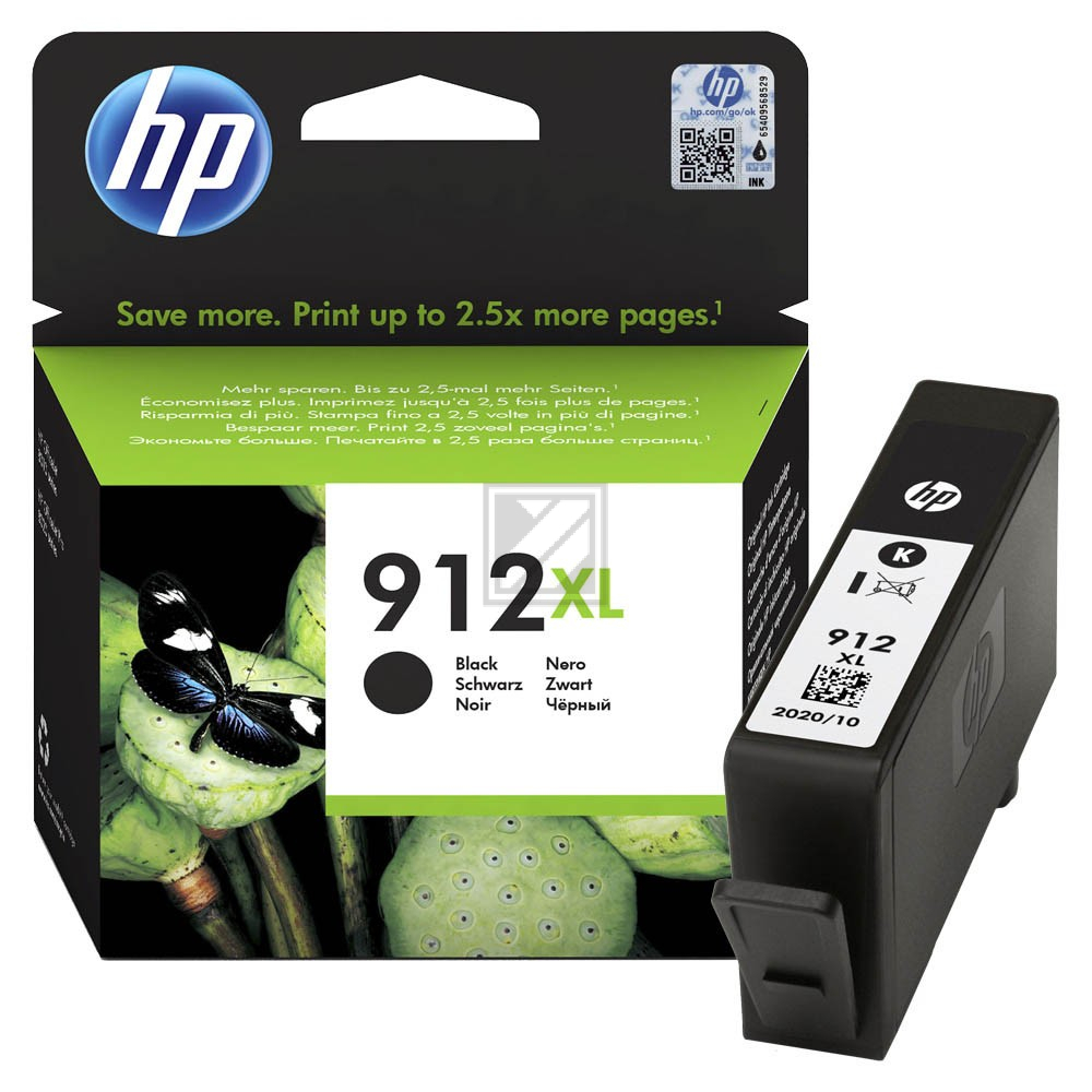 3YL84AE // 912XL / schwarz / original HP Tintenpatrone schwarz / 3YL84AE / 825 S. / 21.70 ml