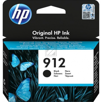 3YL80AE // 912 / schwarz / original HP Tintenpatrone schwarz / 3YL80AE / 300 S. / 8.29 ml
