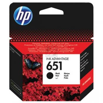 C2P10AE // 651 / schwarz / original HP Druckkopfpatrone schwarz / C2P10AE / 600 S.