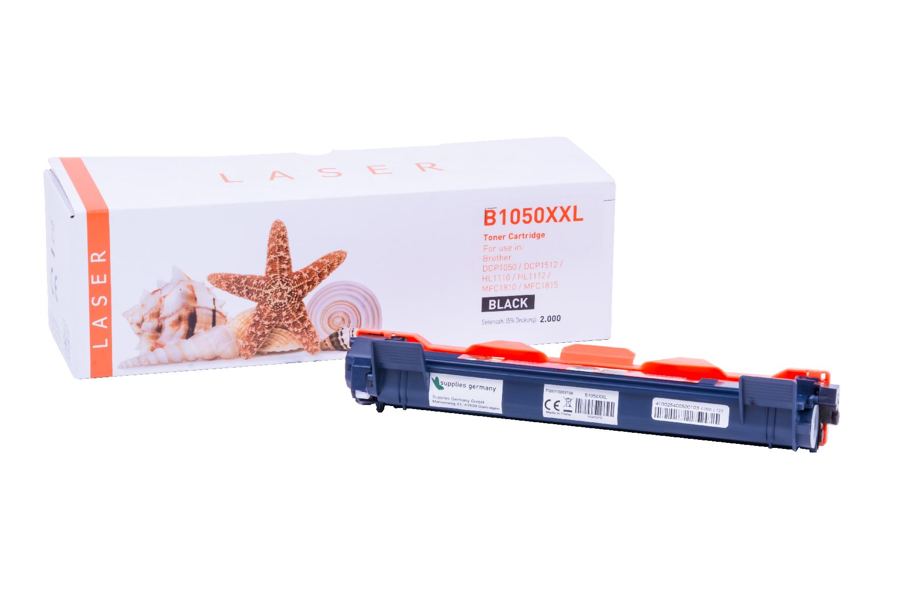 Alternativ Toner Black für Brother / TN1050XXL / 2.000 Seiten
