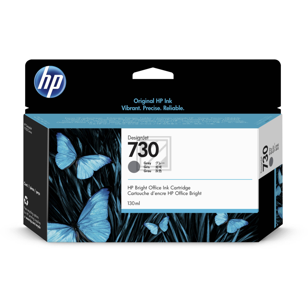 P2V66A // 730 / original HP Tintenpatrone grau / P2V66A / 130.00 ml